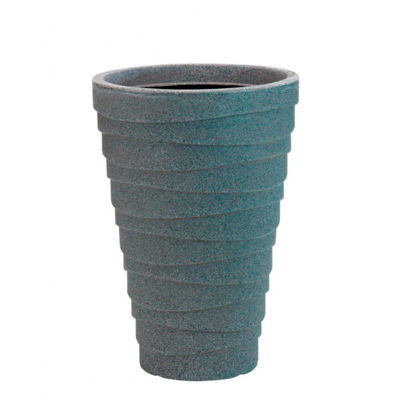 Sankey Trojan 38cm tall plastic planter in Pot Ash