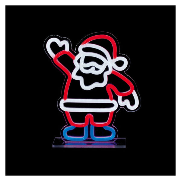 Santa Design Table Top Lit Neon Sign - 25cm