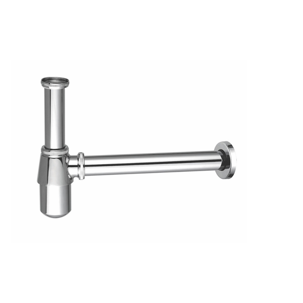 Scudo chrome round bottle trap