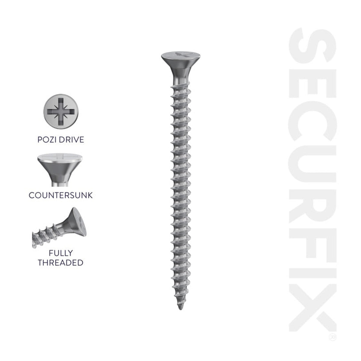 Securfix A2 stainless steel screws 8 x 1 1/2 inch, pack of 200