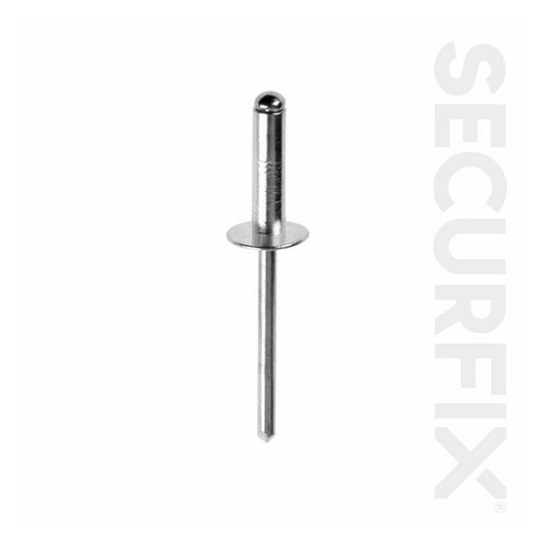 Pack of 100 Securfix countersunk blind pop rivets