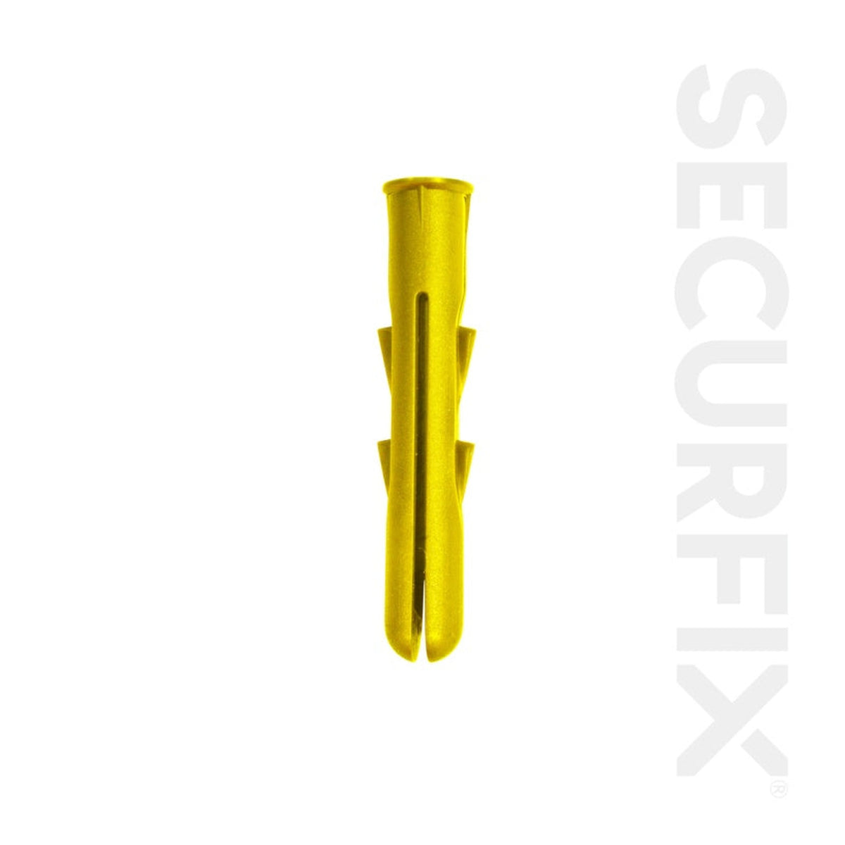 Pack of 100 Securfix yellow general purpose wall plugs