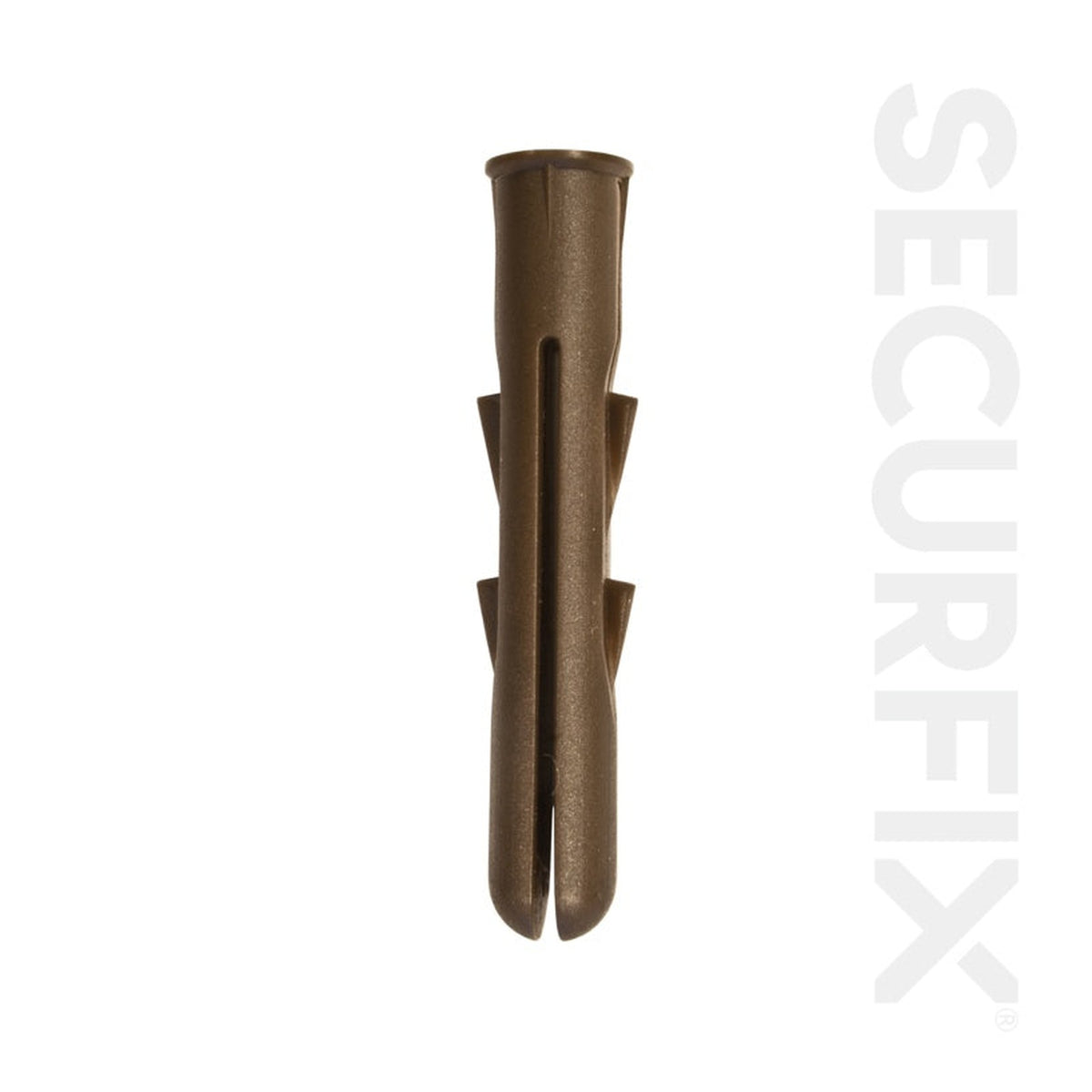 Securfix brown wall plugs, pack of 20