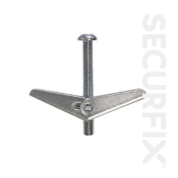 Securfix M6 x 75mm heavy duty spring toggles pack of 20