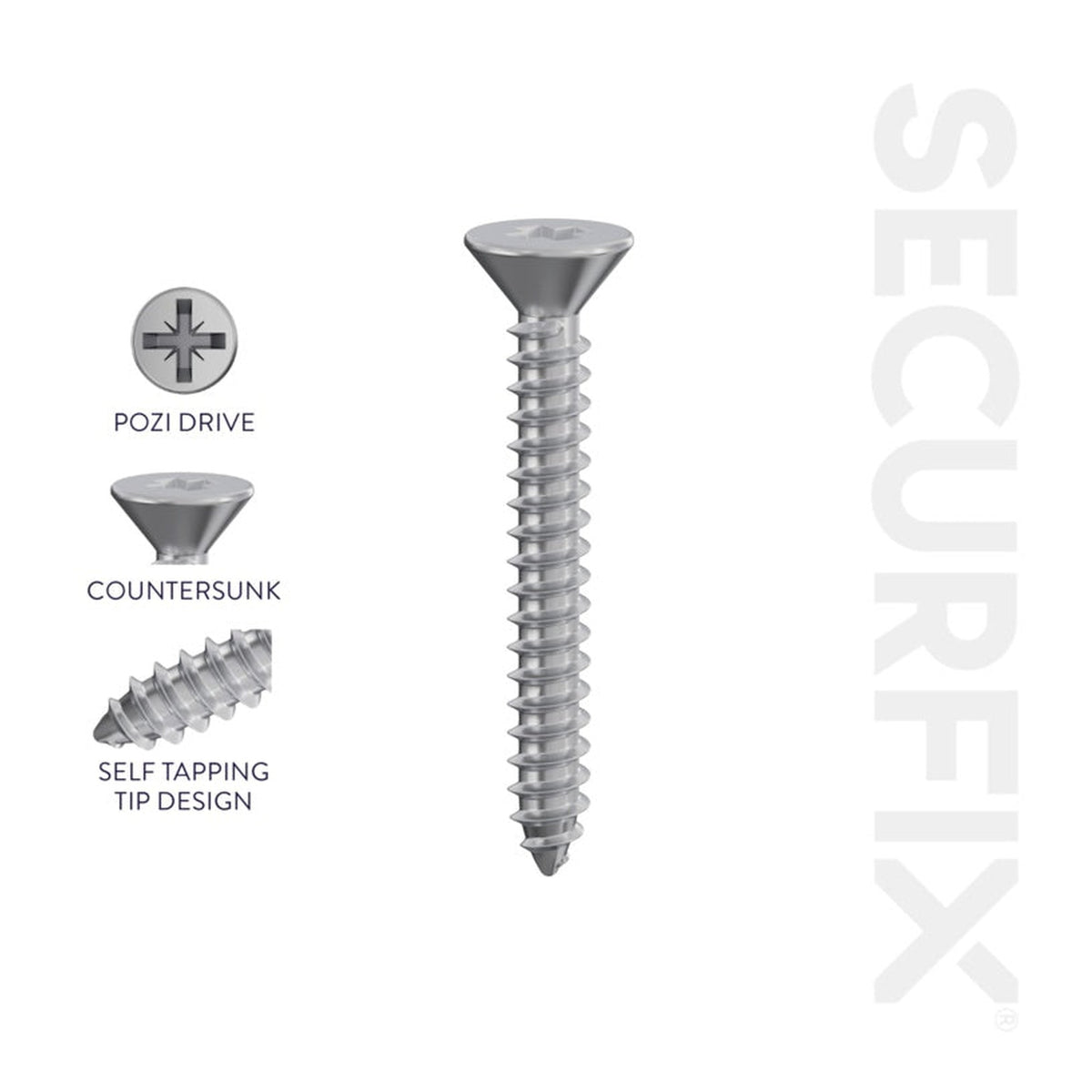 Securfix self tapping screws 4.0 x 30mm, pack of 200