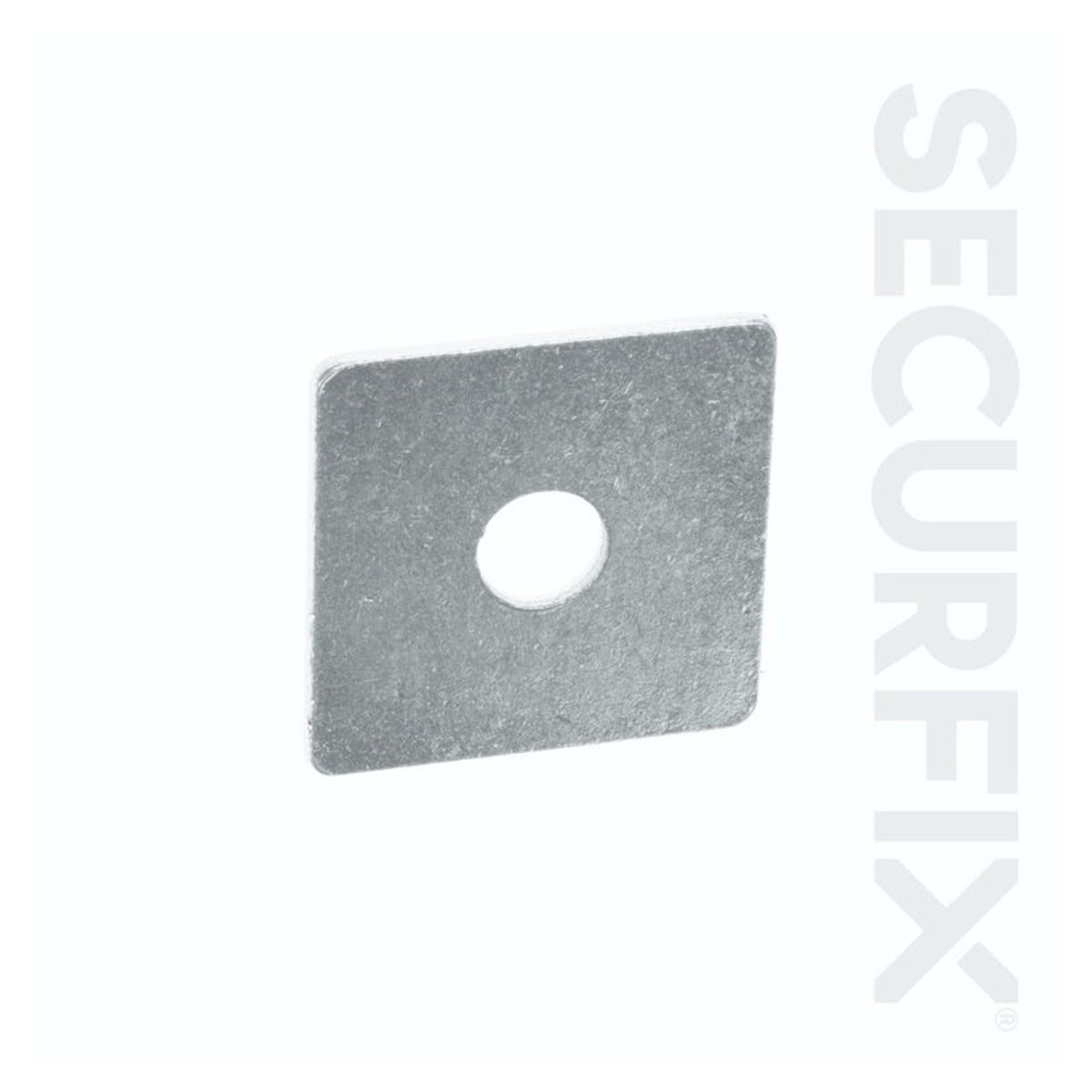 Securfix 50 x 50mm zinc plated square washers, 10 pack
