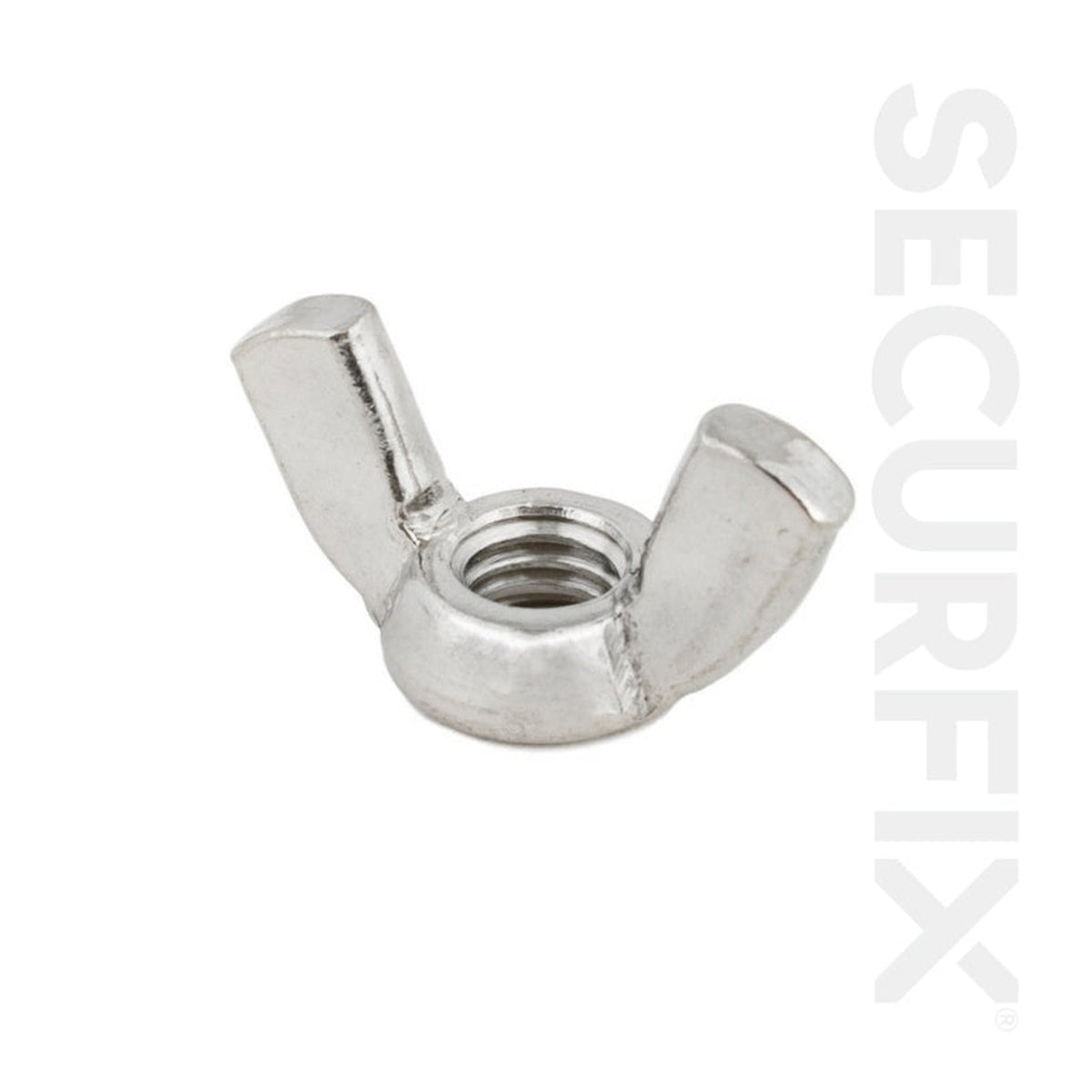 Pack of 100 Securfix zinc plated M6 wing nuts