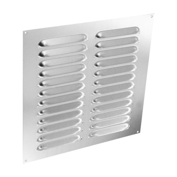 Securit aluminium louvre vent, 9 x 9 inch