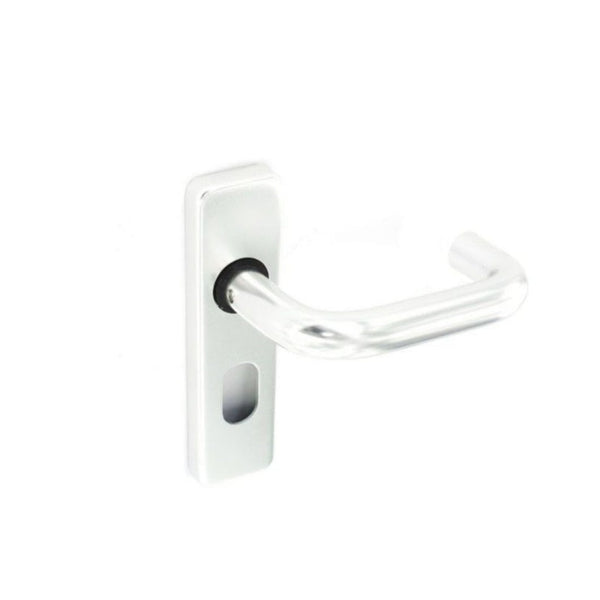 Securit polished aluminium oval lock handles pair