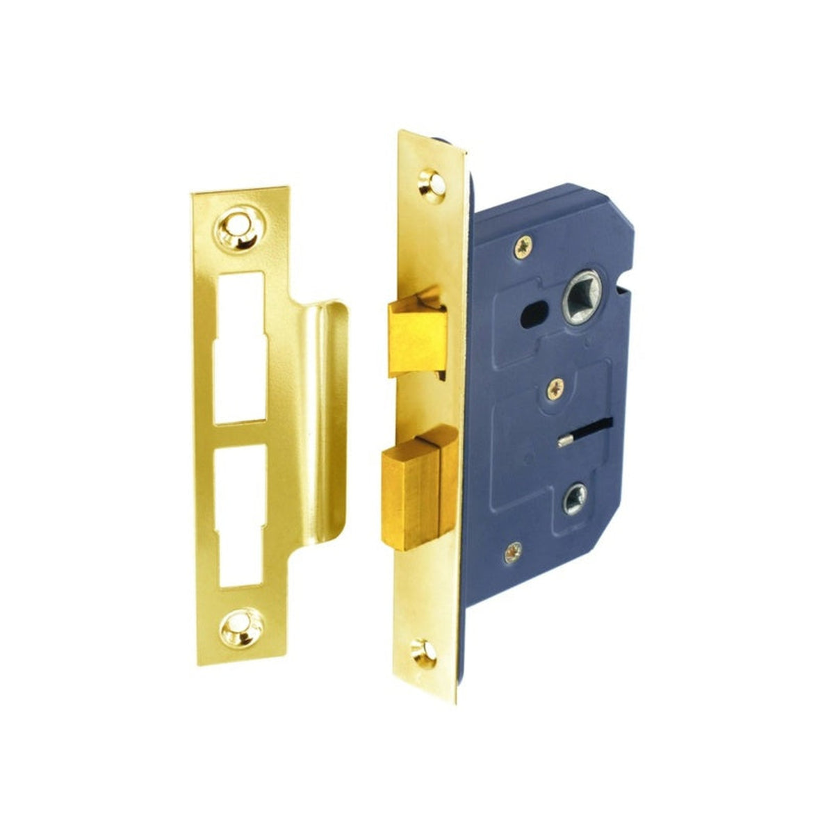 Securit 63mm brass plated bathroom lock