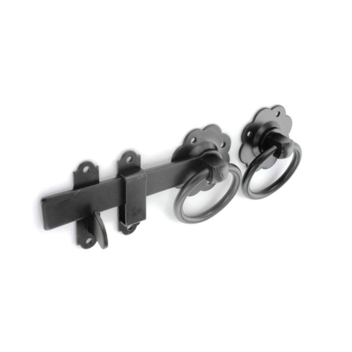 Securit black 150mm ring gate latch