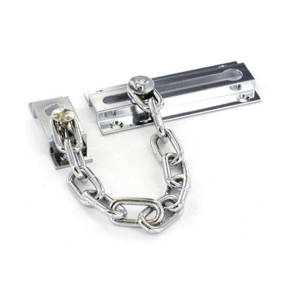 Securit 80mm chrome plated brass door chain