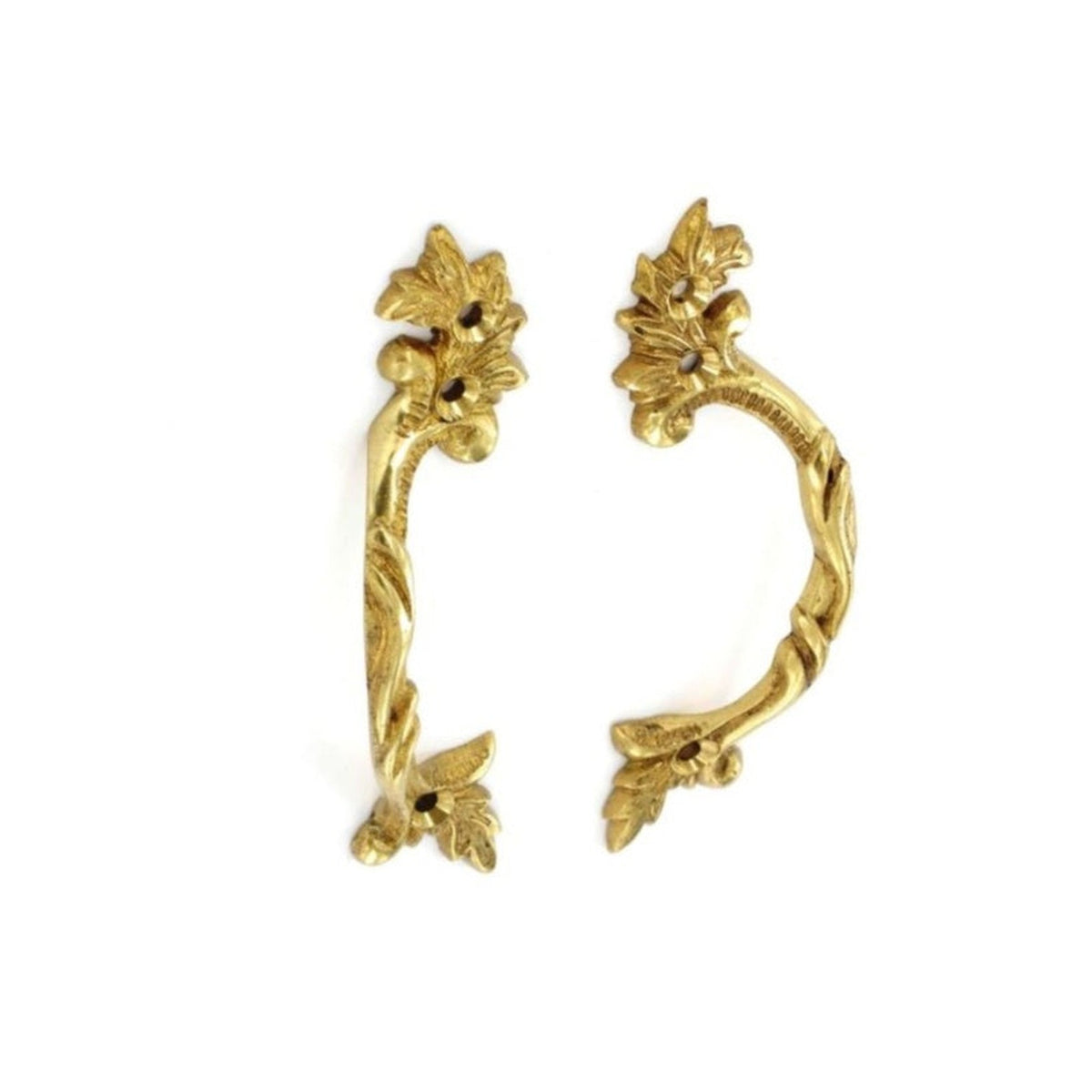 Securit brass fancy cupboard handles 95mm, pack of five