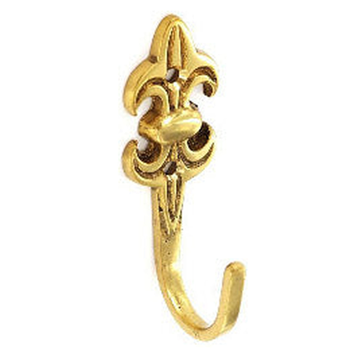 Securit brass fleur-de-lys curtain tieback hooks 75mm