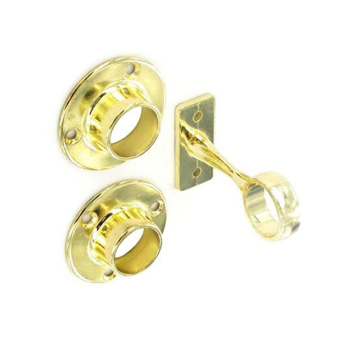 Securit brass plated 19mm tube sockets pack of 10