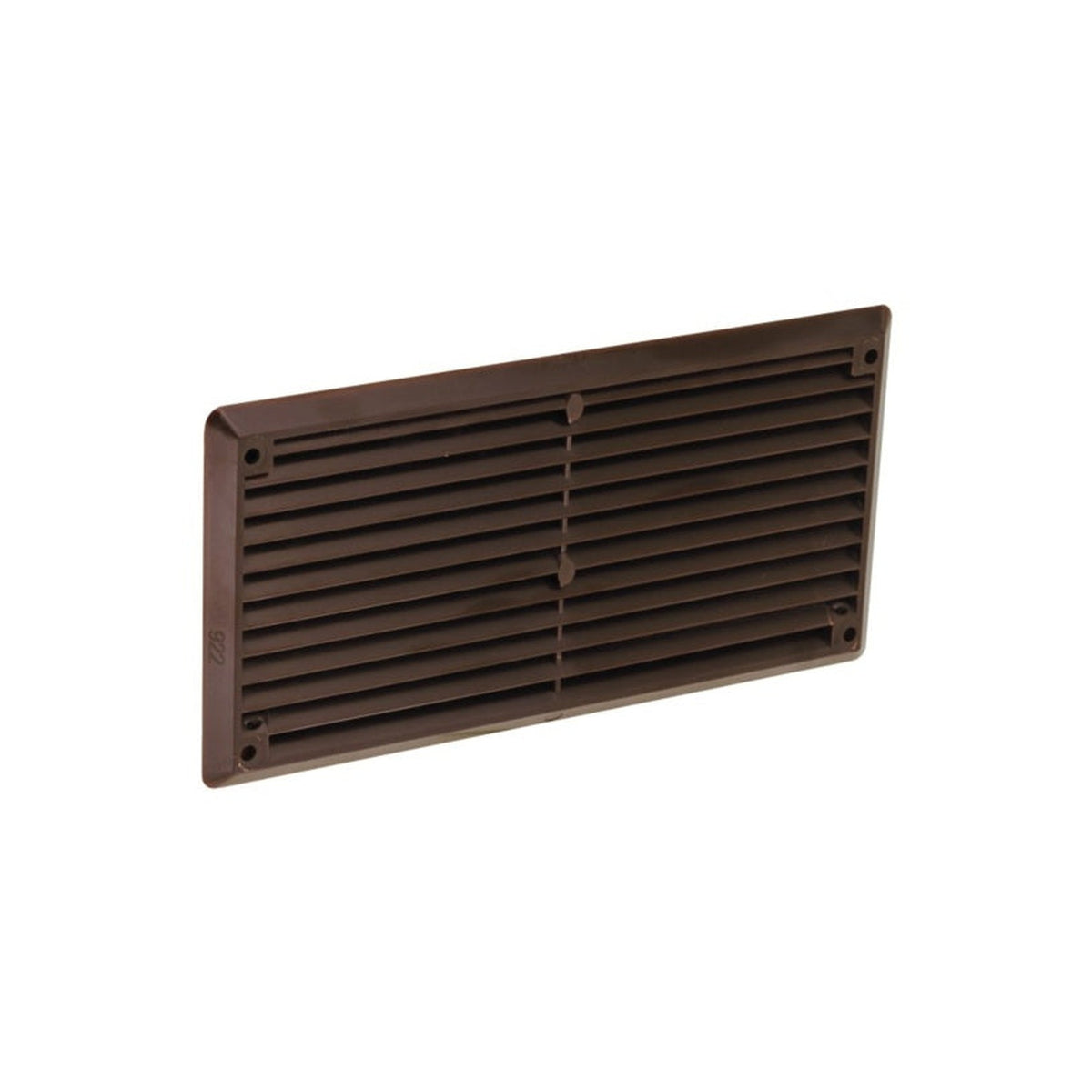 Securit brown plastic 6 x 3 inch louvre vent with fixed flyscreen