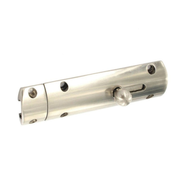 Securit 100mm brushed nickel door bolt