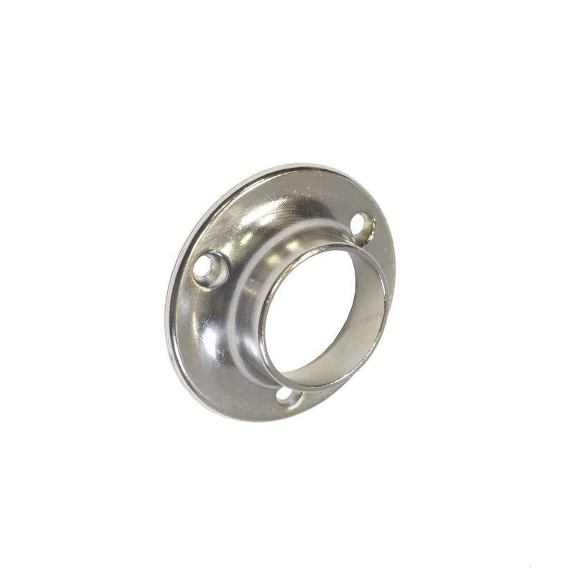 Securit brushed nickel 25mm wardrobe tube end sockets, pack of 2