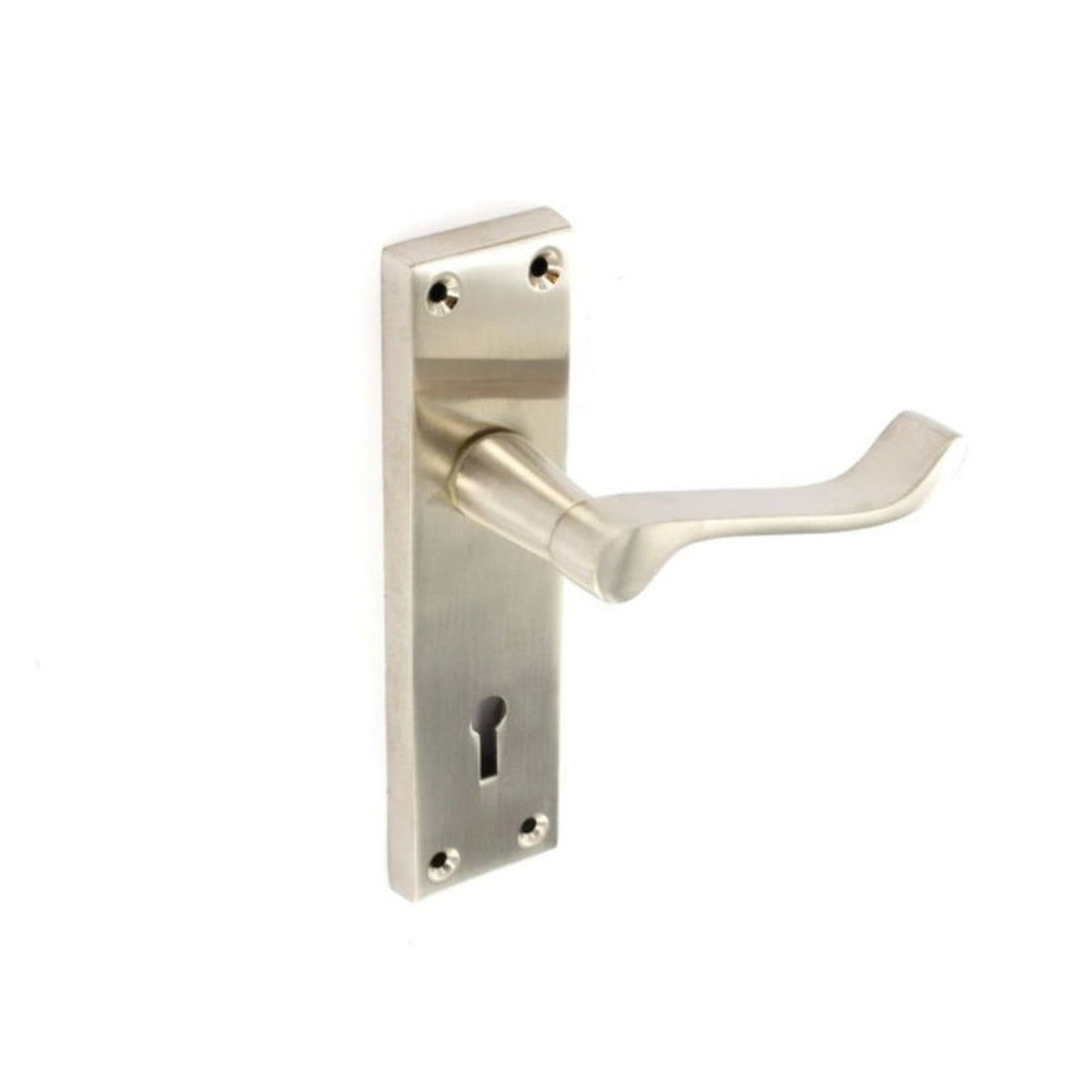 Securit brushed nickel scroll lock handles 150mm pair