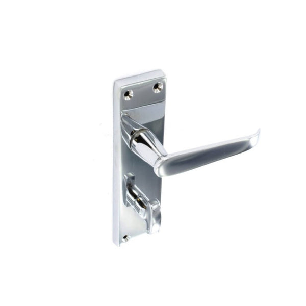 Securit S2707 chrome flat bathroom handles, pair