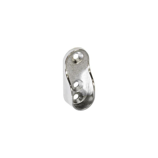 Securit chrome oval rod sockets 30mm, pack of 2