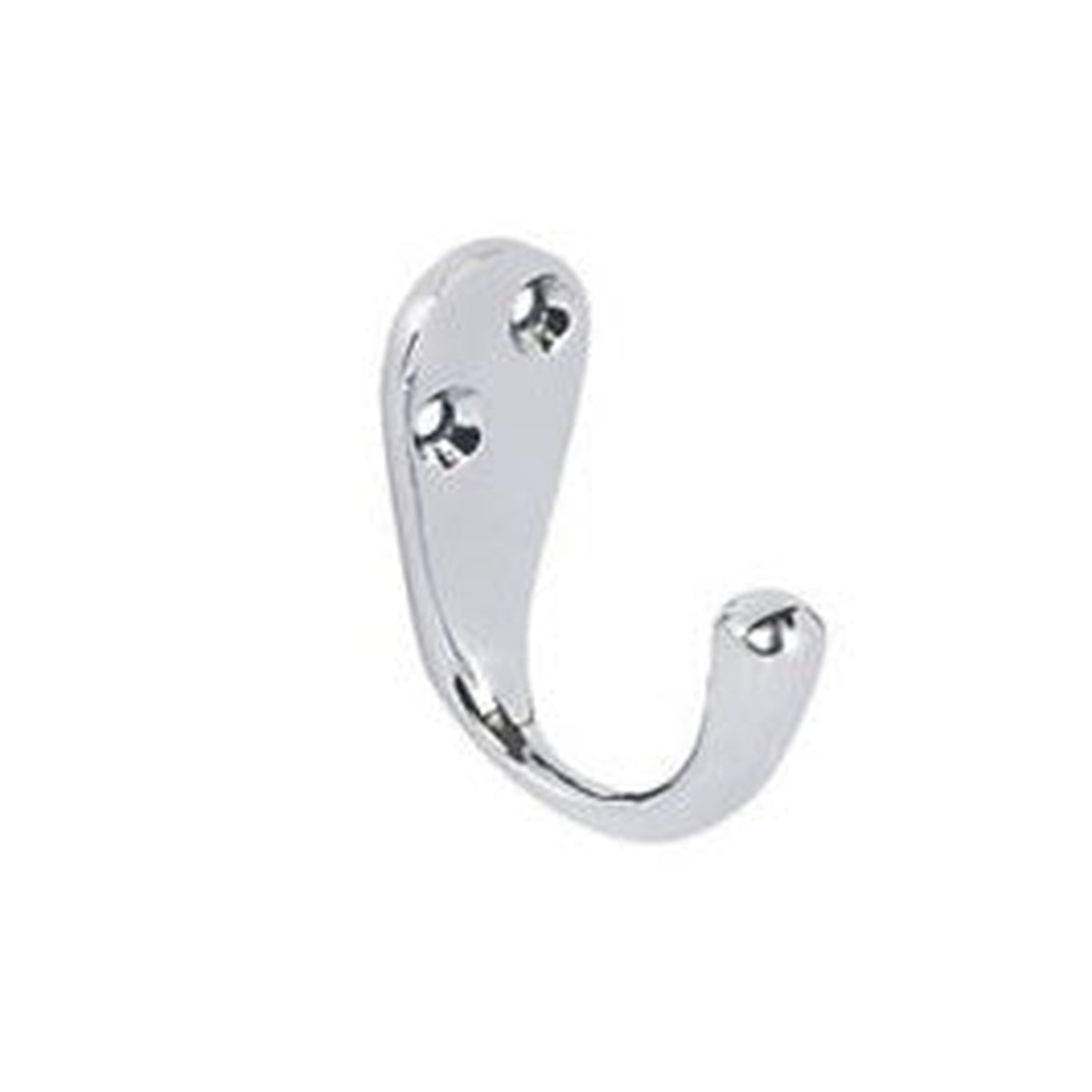 Securit chrome plated 50mm coat hooks pair