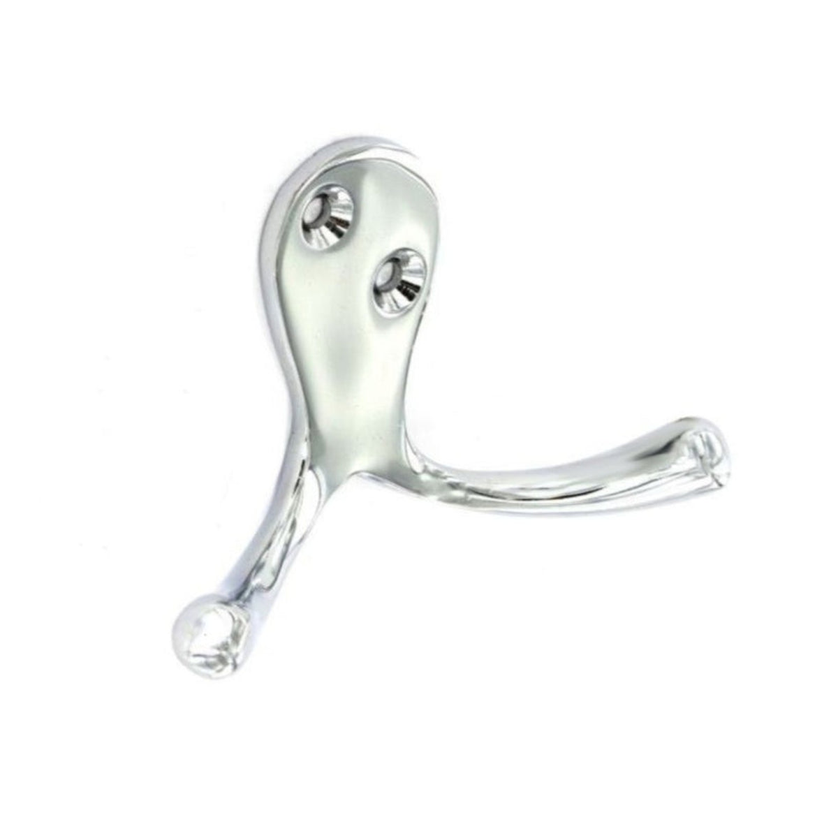 Securit 75mm chrome plated double robe hook