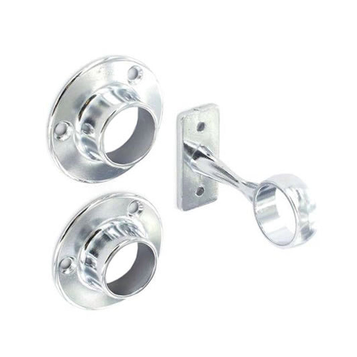 Securit chrome plated tube sockets for 19mm tube