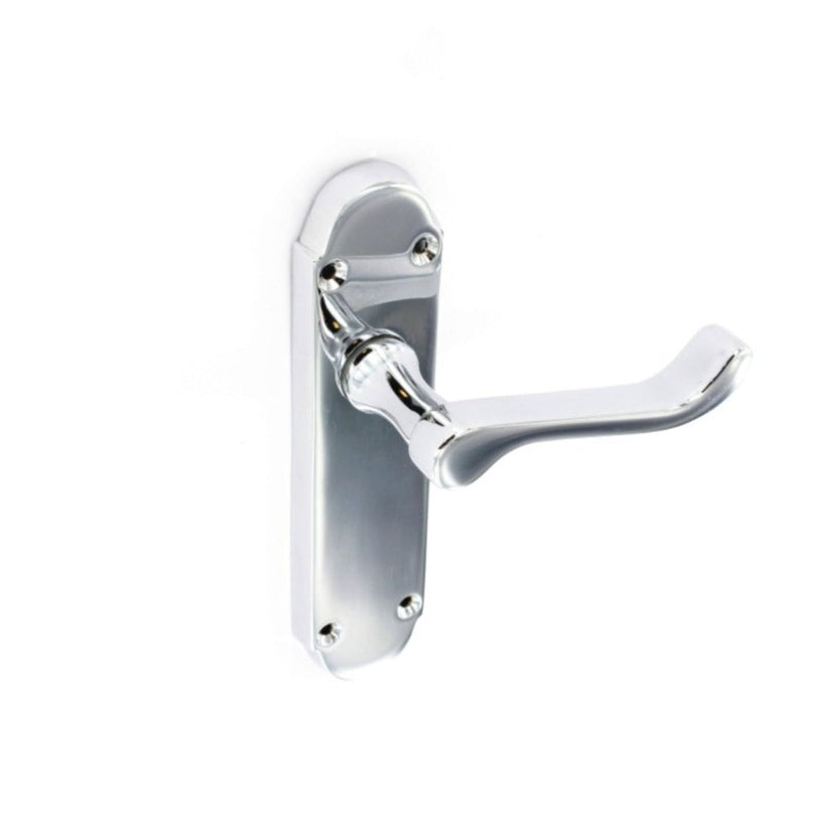 Securit chrome shaped latch handles 170mm, pair