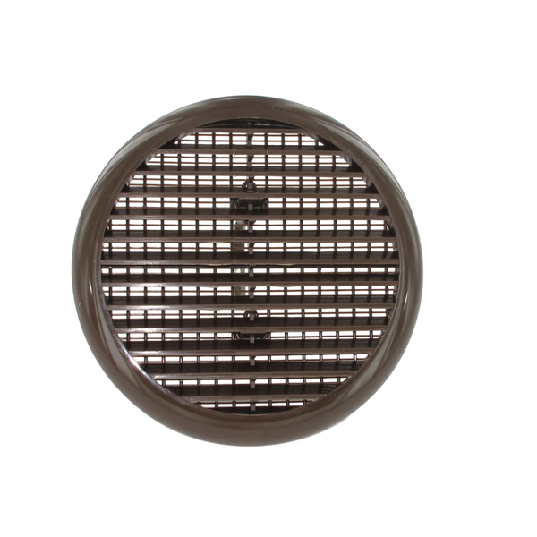 Securit brown 165mm circular louvred vent