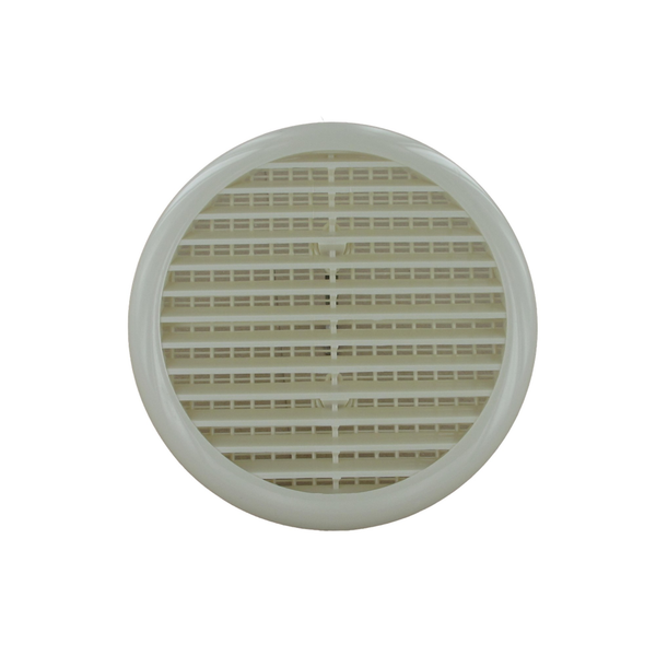 Securit white circular louvred vent 165mm