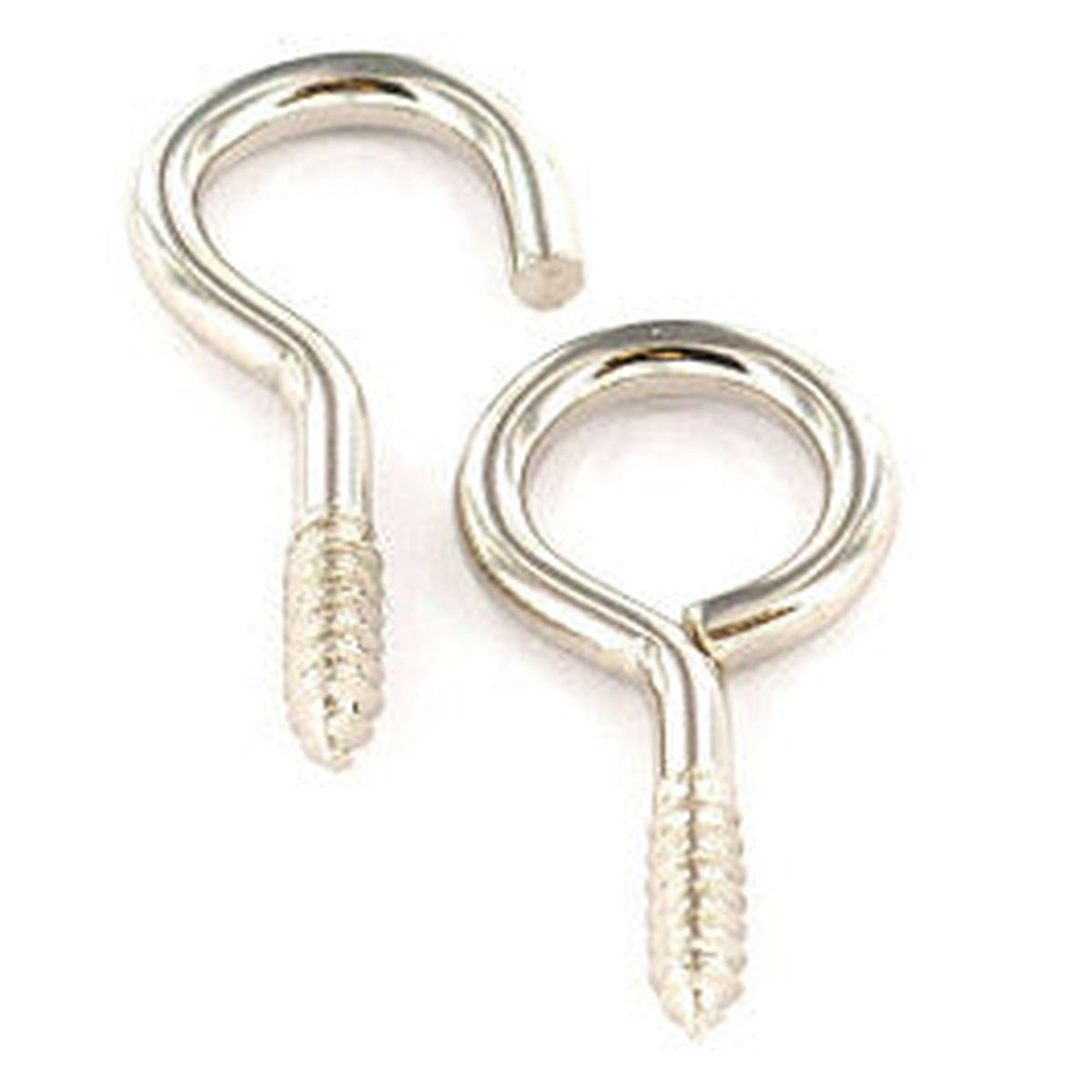 Securit nickel plated curtain wire hooks and eyes set