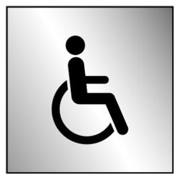 Securit self adhesive disabled symbol sign 100mm