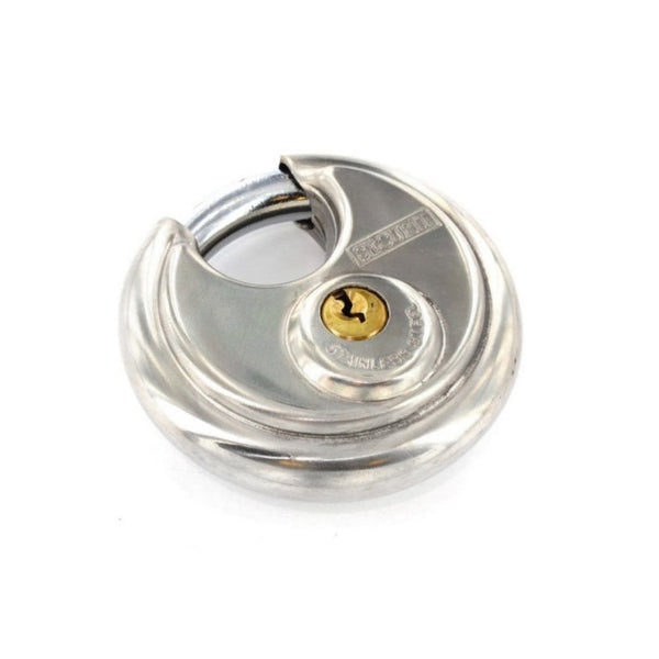 Securit Discus stainless steel padlock, 90mm