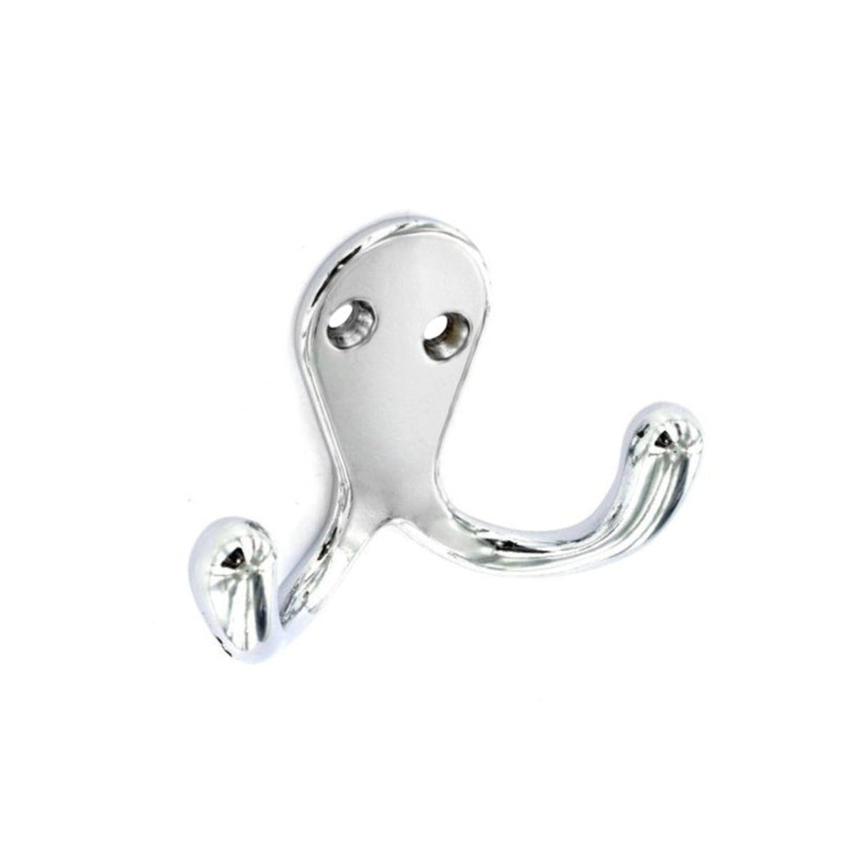 Securit chrome plated double robe hooks 70mm pair