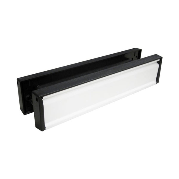 Securit white double sided letterplate, 300mm