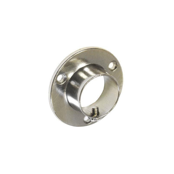 Pack of 2 Securit brushed nickel 25mm end sockets