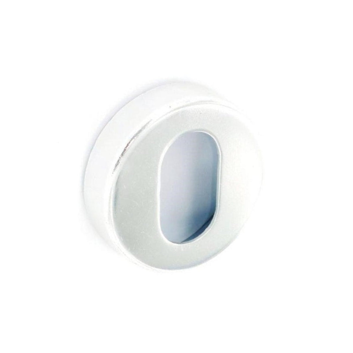 Pack of 2 Securit aluminium oval lock escutcheons 50mm