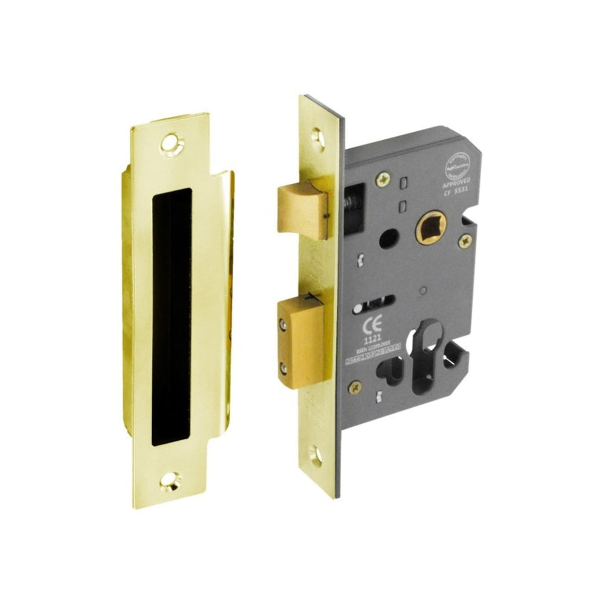 Pack of 5 Securit BP euro sashlocks BS EN 12209 63mm