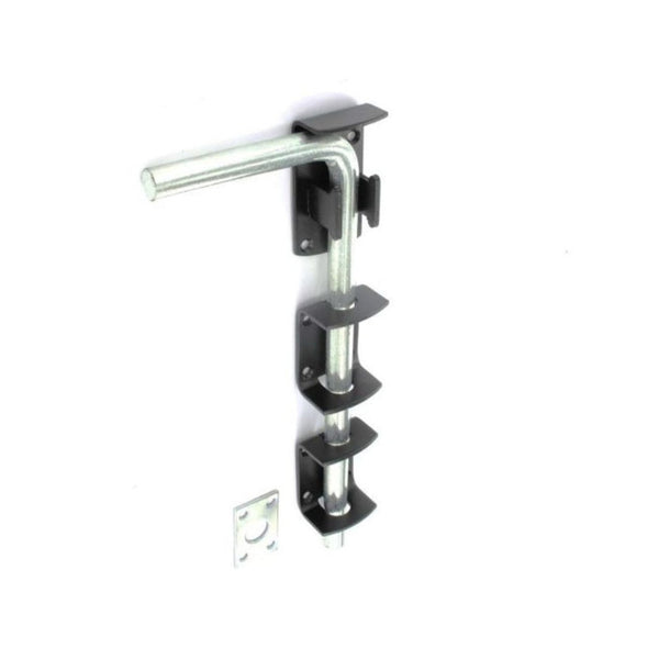 Securit 300mm black garage door bolt