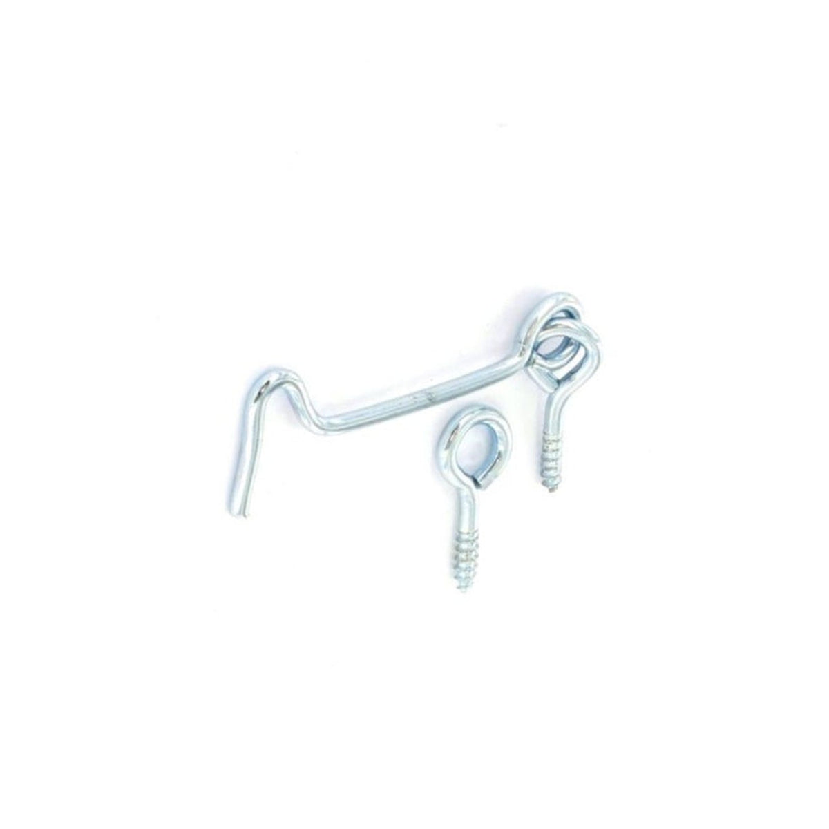 Pack of two Securit 50mm zinc plated gate hooks and eyes