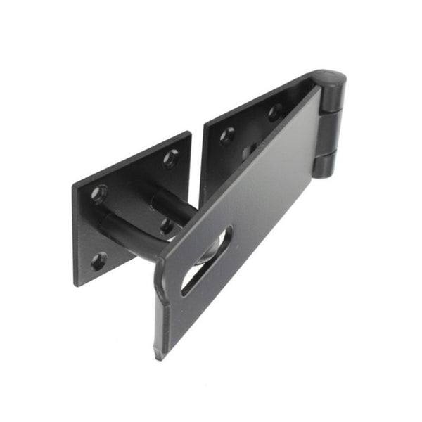 Securit black steel heavy duty safety hasp and staple 190mm
