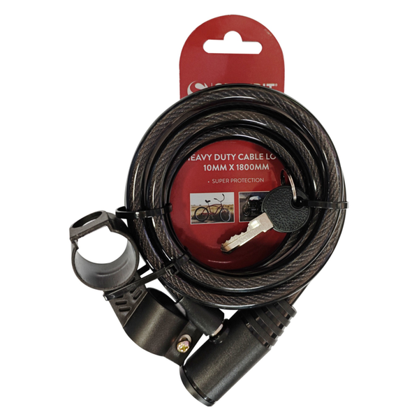 Securit 1.8m x 10mm heavy duty cable lock