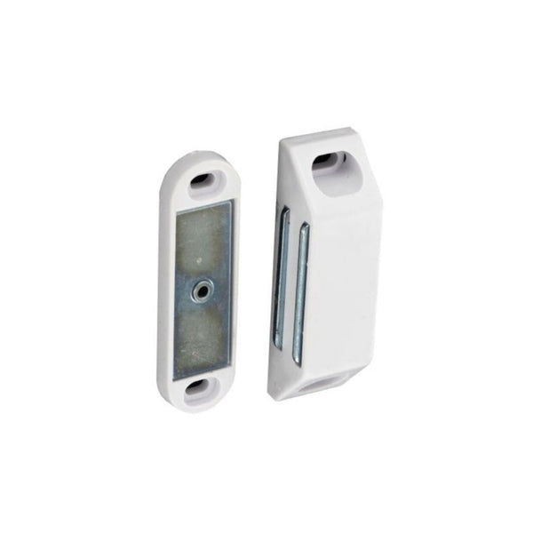 Securit heavy white magnetic cupboard catch S5433