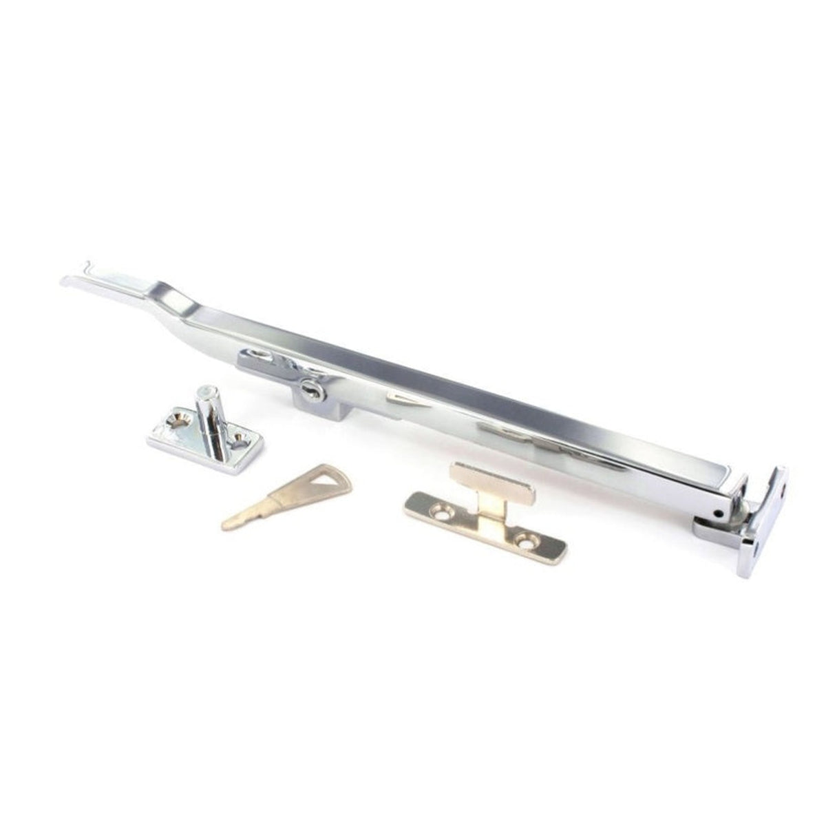 Securit 250mm chrome plated locking casement stay
