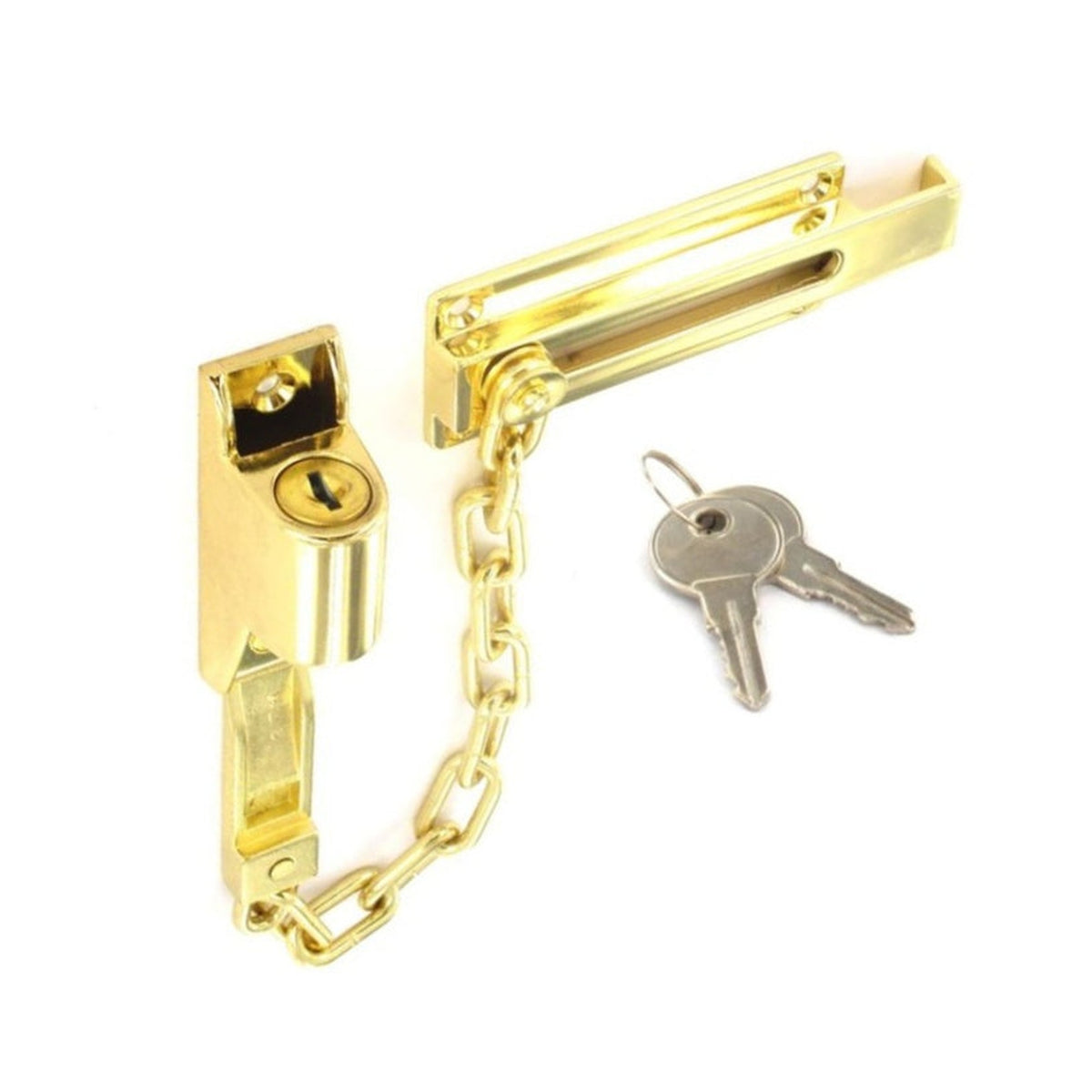 Securit locking door chain 110mm EB finish