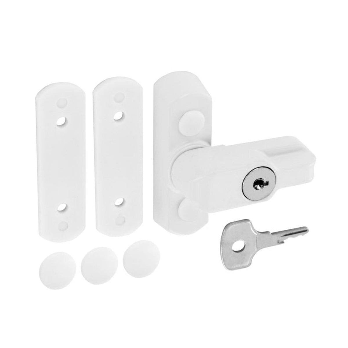 Securit white locking door jammer 65mm