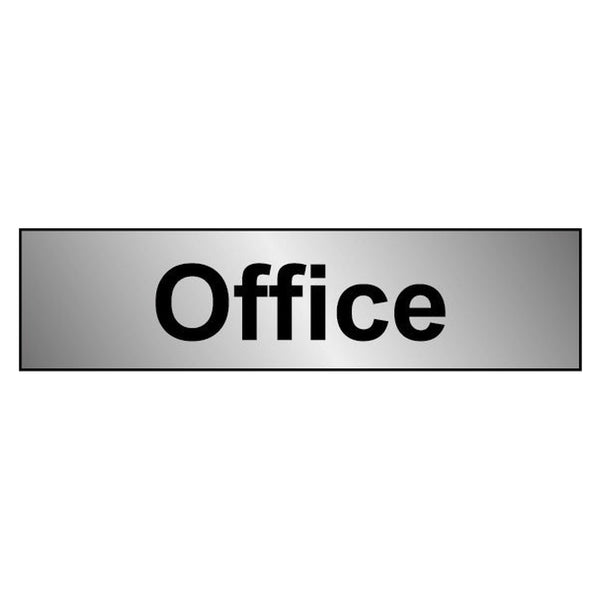 Securit metal effect office sign, 200 x 50mm