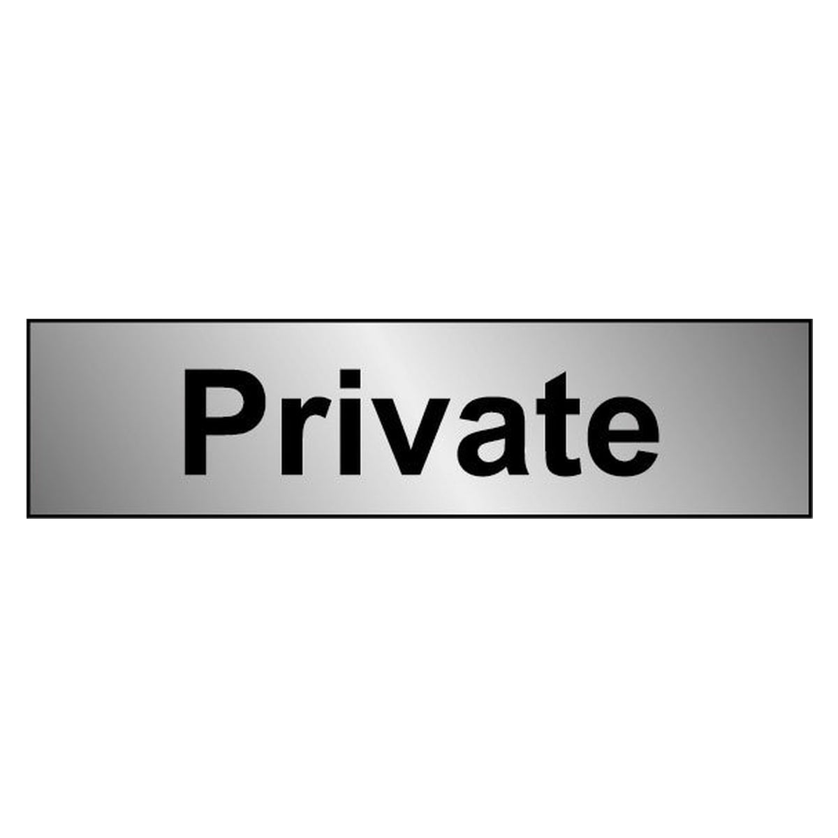 Securit metal effect Private door sign