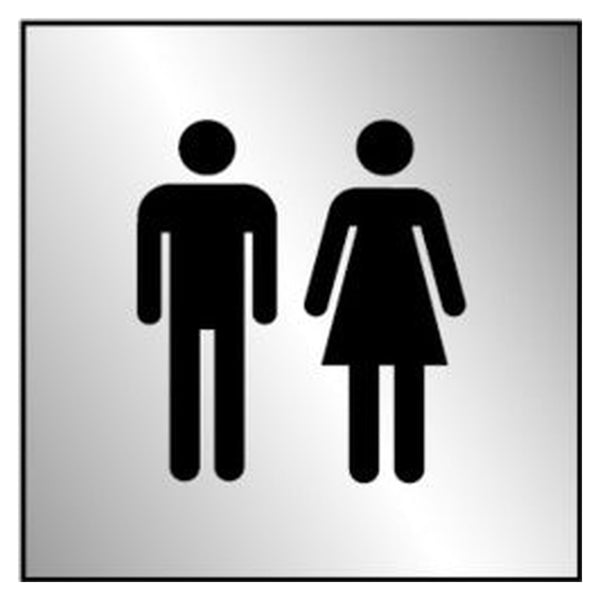 Securit toilet symbol sign 100 x 100mm